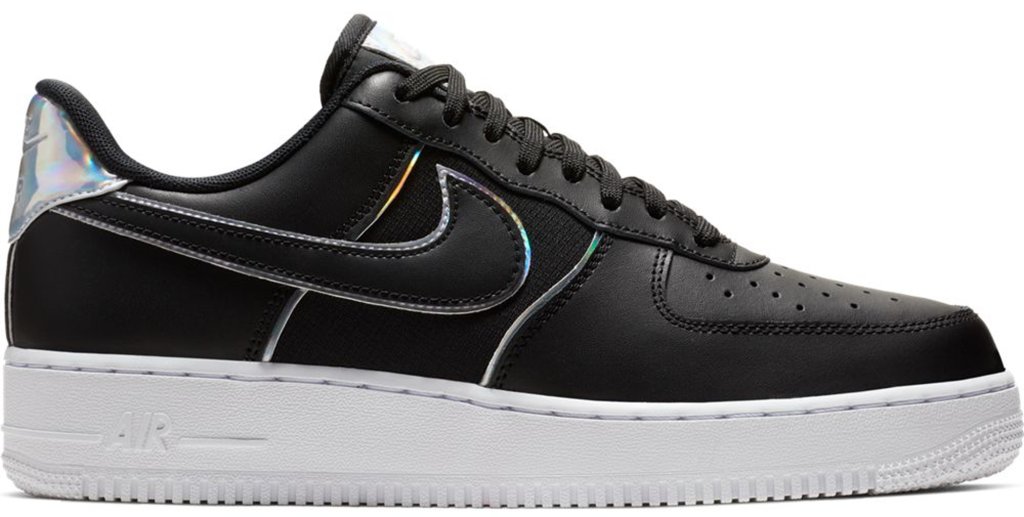 Nike Air Force 1 Low Black Iridescent Outline Black/Black-Black (AT6147-001)