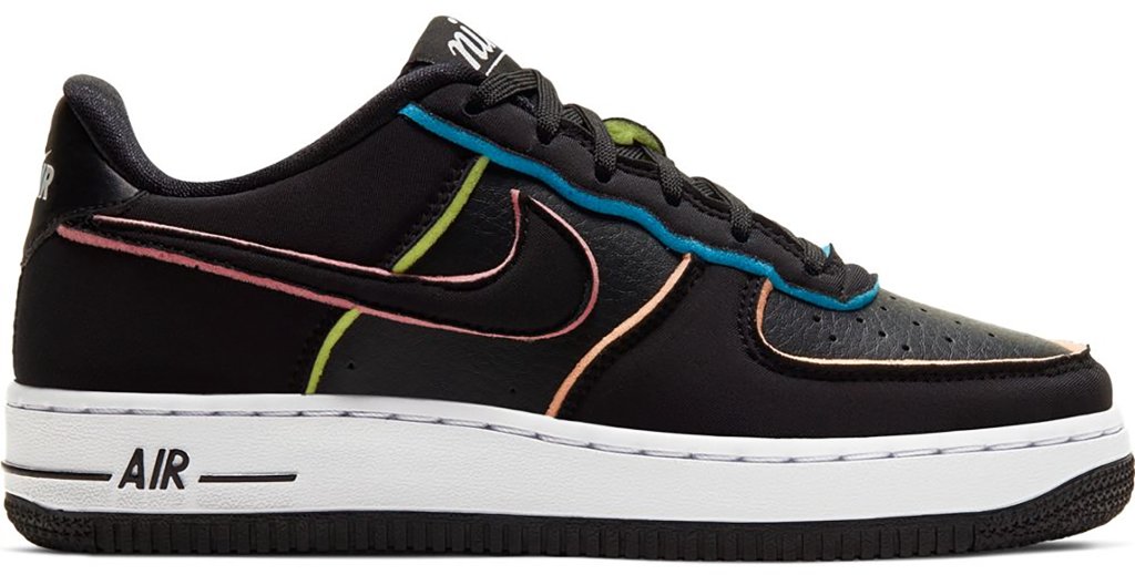 Nike Air Force 1 Low Black Pink Barely Volt (GS) Black/Pink-Barely Volt-Black (CD7406-001)