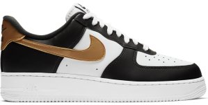 Nike Air Force 1 Low Black White Metallic Gold Black/White-Metallic Gold (CZ9189-001)