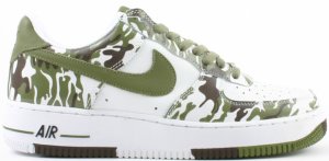 Nike Air Force 1 Low Camo (2005) White/Palm Green-Baroque Brown (306353-131)