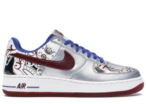 Nike Air Force 1 Low Collection Royale (LeBron) Metallic Silver/Team Red-Varsity Royal-White (313985-061)