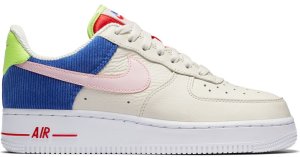 Nike Air Force 1 Low Corduroy (W) Sail/Arctic Pink-Racer Blue (AQ4139-101)