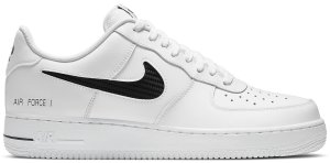 Nike Air Force 1 Low Cut Out Swoosh White Black White/Black-White (CZ7377-100)