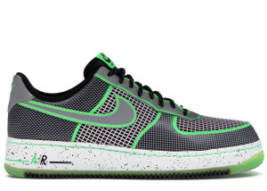 Nike Air Force 1 Low Doernbecher (2012) Black/Metallic Silver-Poison Green (585195-003)