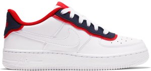 Nike Air Force 1 Low Double Layer White Obsidian Red (GS) White/Obsidian-University Red-White (BV1084-101)