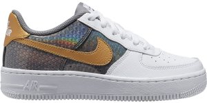 Nike Air Force 1 Low Dragon Scales White (GS) White/Anthracite-Cool Grey-Metallic Gold (CI3910-100)