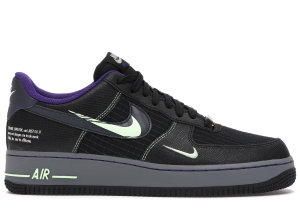 Nike Air Force 1 Low Future Swoosh Pack Black/Cool Grey-Vapor Green-Racer Blue (CT1621-001)
