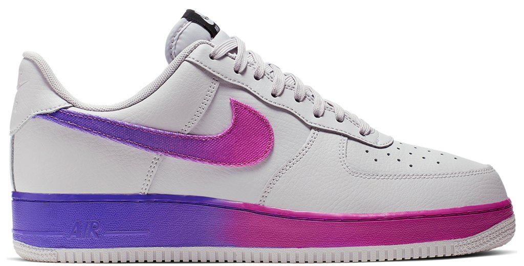 Nike Air Force 1 Low Gradient Vast Grey Hyper Grape Vast Grey/Hyper Grape-Active Fuchsia-Black (CJ0524-002)
