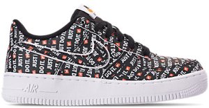 Nike Air Force 1 Low Just Do It Pack Black (GS) Black/Total Orange-White (AO3977-001)
