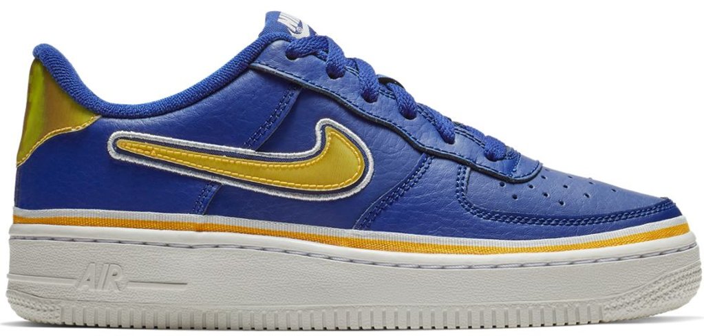 Nike Air Force 1 Low NBA Warriors (GS) Deep Royal Blue/University Gold-Off White (AR0734-400)