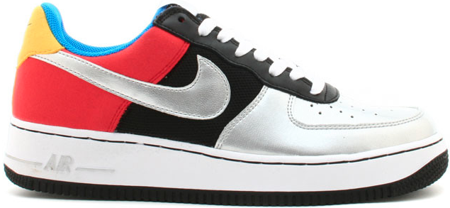 Nike Air Force 1 Low Olympics Black/Metallic Silver – Chile (307334-002)