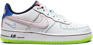 Nike Air Force 1 Low Outside the Lines (GS) White/White-Racer Blue-Aurora Green (CV2421-100)