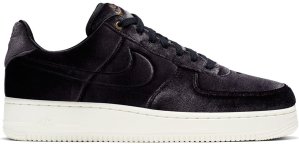 Nike Air Force 1 Low Premium 3 Velour Black Black/Sail-Metallic Gold-Black (AT4144-001)