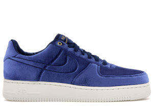 Nike Air Force 1 Low Premium 3 Velour Blue Void Blue Void/Sail-Metallic Gold-Blue Void (AT4144-400)