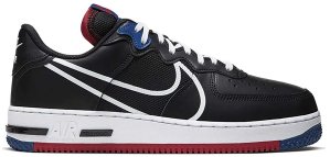 Nike  Air Force 1 Low React Black White Gym Red Gym Blue Black/Gym Red-Gym Blue-White (CT1020-001)