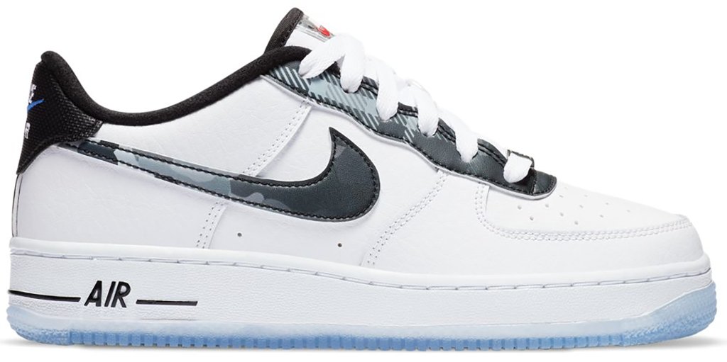 Nike Air Force 1 Low Remix White (GS) White/Black-Pure Platinum-Metallic Silver (DB2016-100)