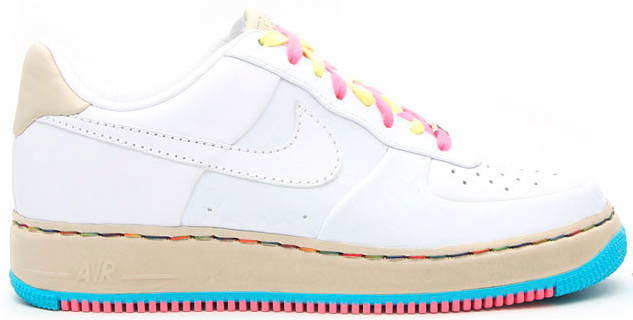 Nike Air Force 1 Low Rosies Dry Goods (GS) White/White-Net-Chlorine Blue (316118-111)