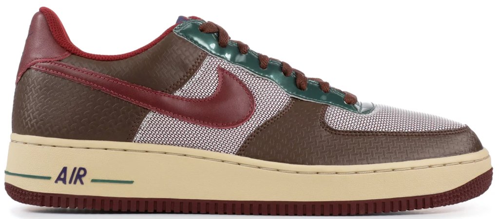 Nike Air Force 1 Low Samurai Light Chocolate/Team Red-Net-Green Stain-Ink (313641-262)