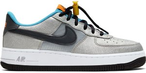Nike Air Force 1 Low Sky Pack (GS) Metallic Silver/Hyper Crimson-Speed Yellow-Black (CW6011-001)