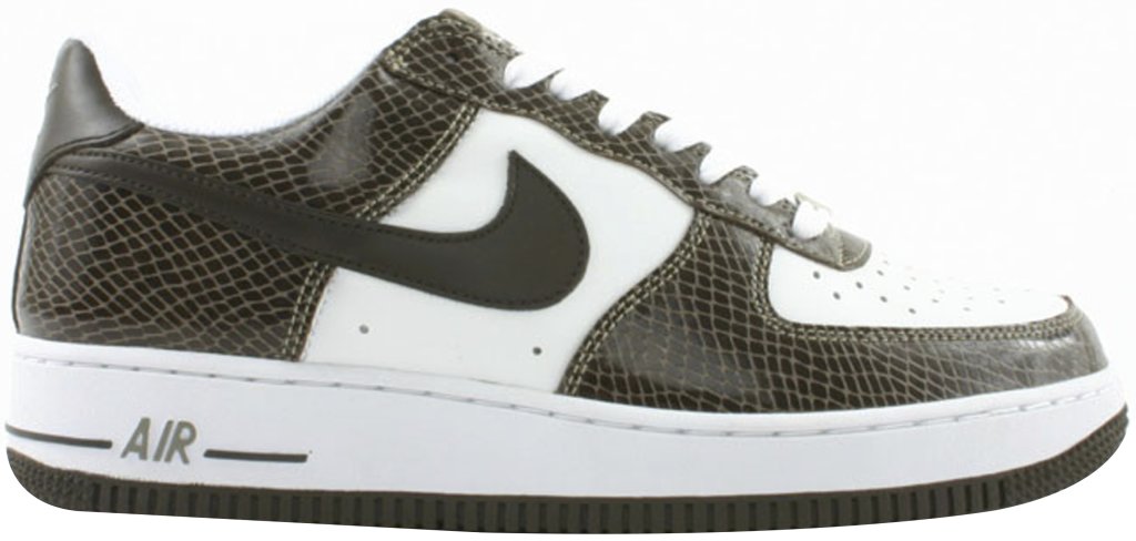 Nike Air Force 1 Low Snakeskin Baroque Brown White/Baroque Brown-Khaki (309096-121)
