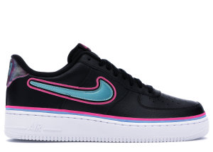 Nike Air Force 1 Low Sport NBA Black Blue Gale Laser Fuchsia Black/Blue Gale-Laser Fuchsia-White (AJ7748-002)