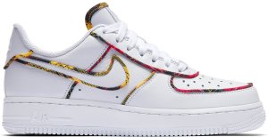 Nike Air Force 1 Low Tartan White (W) White/University Red-Amarillo (AV8218-100)