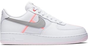 Nike Air Force 1 Low Transparent White Grey White/Off Noir-Hyper Crimson-Atmosphere Grey (CI0060-101)