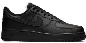 Nike Air Force 1 Low Triple Black (White Tongue) Black/Black-Black (CJ1607-001)