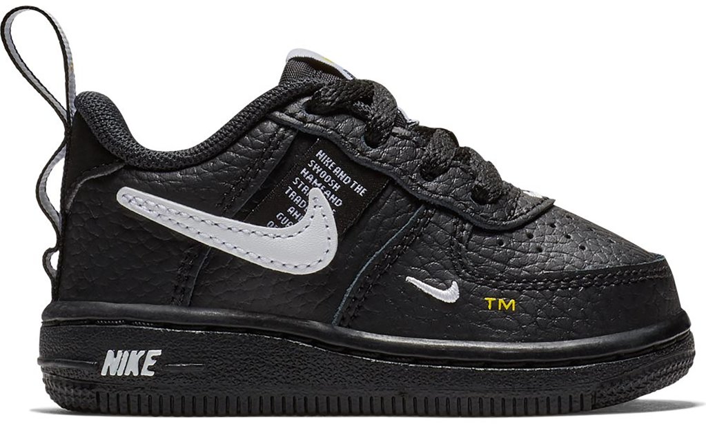 Nike Air Force 1 Low Utility Black White (TD) Black/White-Black-Tour Yellow (AV4273-001)