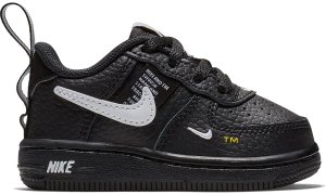 Nike Air Force 1 Low Utility Black White (TD) Black/White-Black-Tour Yellow (AV4273-001)