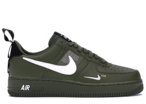 Nike Air Force 1 Low Utility Olive Canvas Olive Canvas/Black-White-Tour Yellow (AJ7747-300)