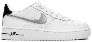 Nike Air Force 1 Low White Black Metallic Silver (GS) White/Black-Metallic Silver (CZ4206-100)