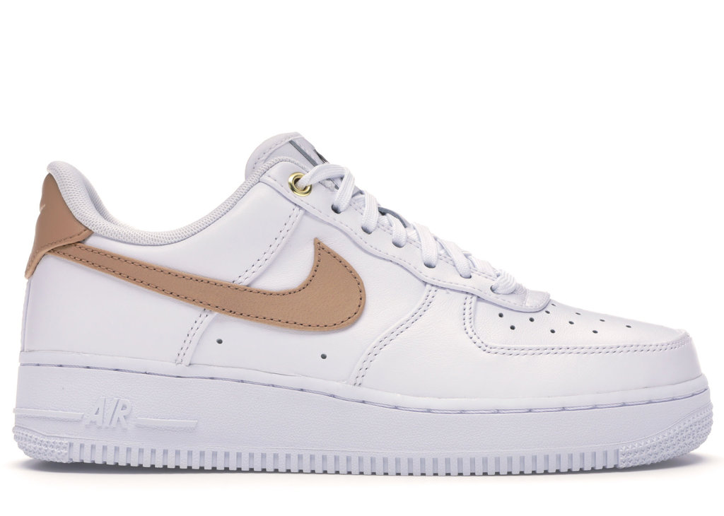 Nike Air Force 1 Low White Vachetta Tan White/Black-Metallic Gold-Vachetta Tan (CU6675-100)