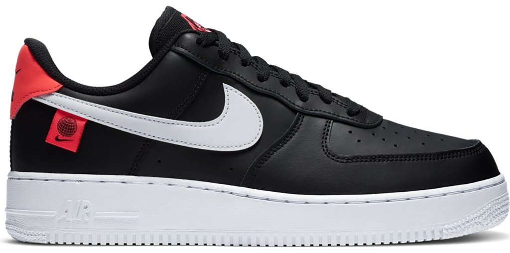 Nike Air Force 1 Low Worldwide Black Flash Crimson White Black/Flash Crimson-White (CK7648-001)