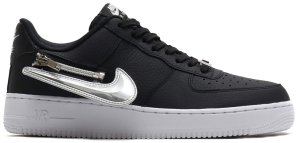 Nike Air Force 1 Low Zip Swoosh Black Black/White (CW6558-001)