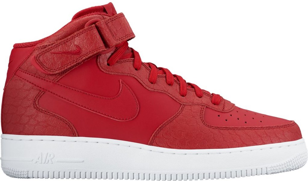 Nike Air Force 1 Mid Red Python Gym Red/White (804609-601)