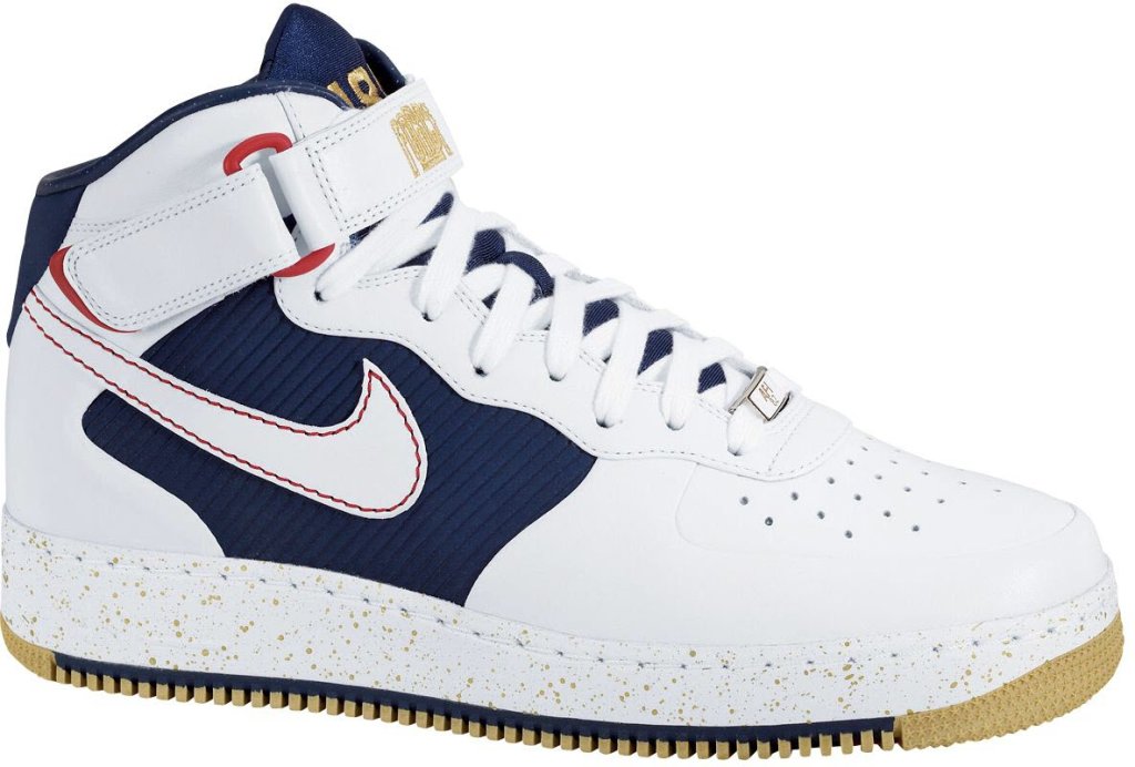 Nike Air Force 1 Mid Supreme Charles Barkley White/White-Midnight Navy-Varsity Red (317332-111)