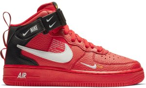 Nike Air Force 1 Mid Utility University Red (GS) University Red/White-Black-Tour Yellow (AV3803-600)