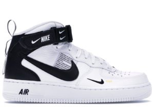 Nike  Air Force 1 Mid Utility White Black White/Black-Tour Yellow (804609-103)