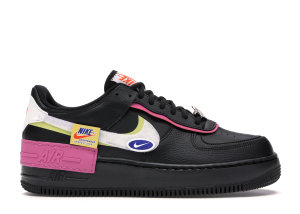 Nike  Air Force 1 Shadow Removable Patches Black Pink (W) Black/Limelight-Cosmic Fuchsia-White (CU4743-001)