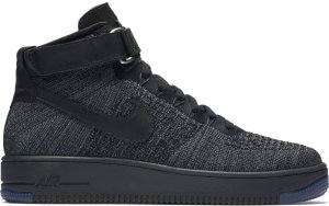 Nike  Air Force 1 Ultra Flyknit Mid Dark Grey Black Dark Grey/Black (817420-001)
