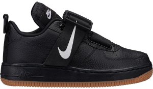 Nike Air Force 1 Utility Black Gum (GS) Black/White-Gum Medium Brown (AJ6601-003)