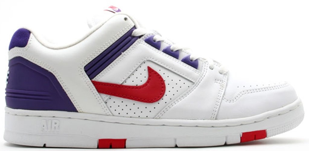 Nike Air Force 2 Low Raptors White/Varsity Purple-Sport Red (305602-162)