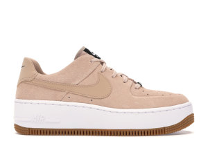 Nike Air Force Sage Low Beige Suede (W) Beige/White/Black (AR5339-203)