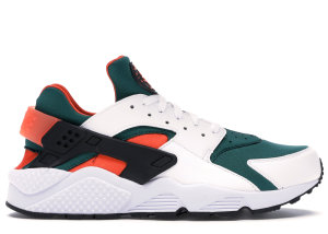 Nike  Air Huarache Run Miami Hurricanes White/Black-Rainforest-Wild Mango (AT4254-102)