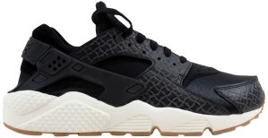 Nike Air Huarache Run Premium Black/Black-Sail-Gum Medium Brown (W) Black/Black-Sail-Gum Medium Brown (683818-011)
