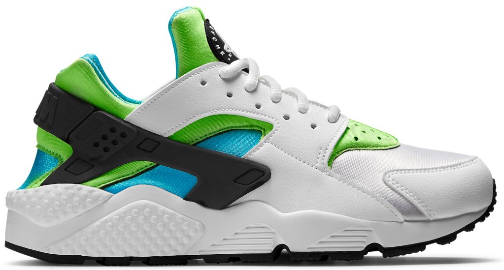 Nike Air Huarache Run White Clearwater Flash Lime (W) White/White-Clearwater-Flash Lime (634835-100)