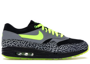 Nike Air Max 1 112 Pack Black/Neon Yellow-Metallic Silver (330159-071)