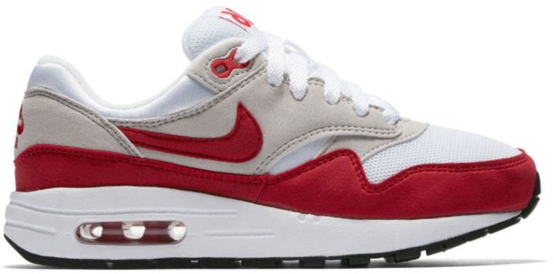 Nike Air Max 1 Air Max Day Red 2017 (GS) White/University Red-Neutral Grey-Black (827657-101)