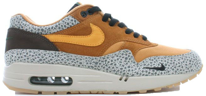 Nike Air Max 1 Atmos Safari (2002) Flax/Tennesee Orange-Chestnut-Light Graphite (302740-281)